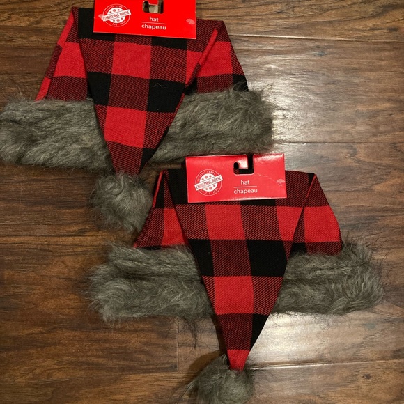 NWT Matching Plaid Christmas Santa Hat & Stockings - Picture 4 of 8